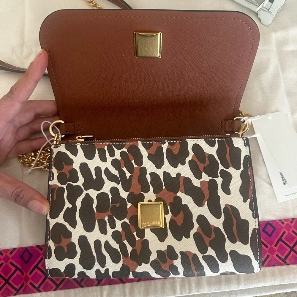 Tory Burch Emerson Chain Wallet Crossbody BEGE REA LOPARO205/498